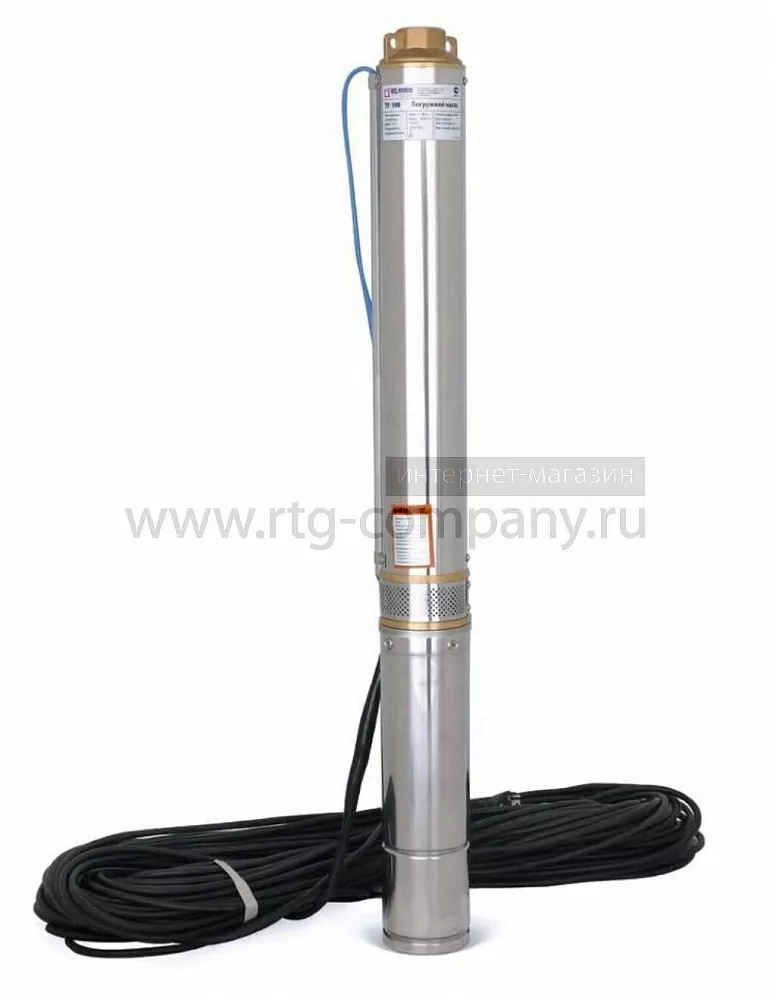 Насос скважинный Belamos TF3-80 напор 85 м, расход 45 л/мин, 1 кВт, кабель 50 м (Китай)