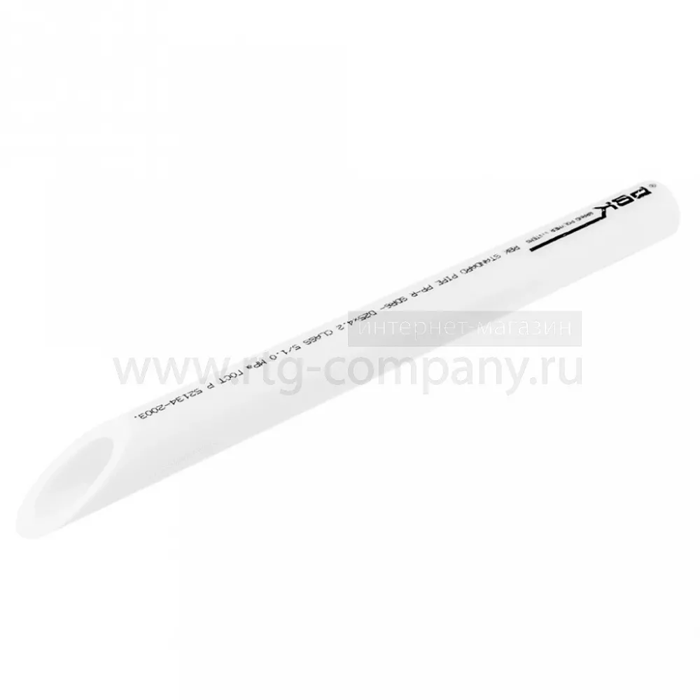 Труба полипропиленовая PPRC PN20 / 40 *6,7 РВК, белая
