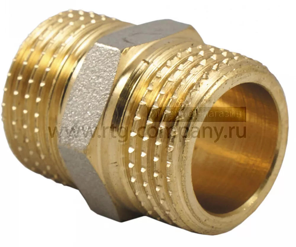 Ниппель НН наружная резьба 1/2" (JIF 200) уп 10 шт