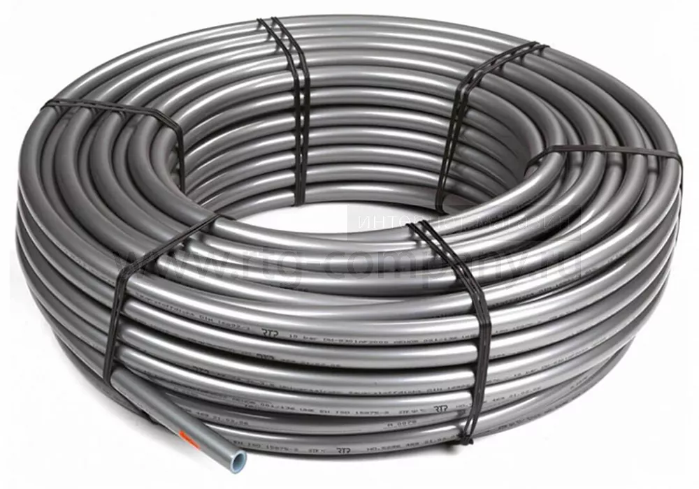 Труба из сшитого полиэтилена 16*2,2 PEX-a EVOH RTP, серая (бухта 100 п/м)