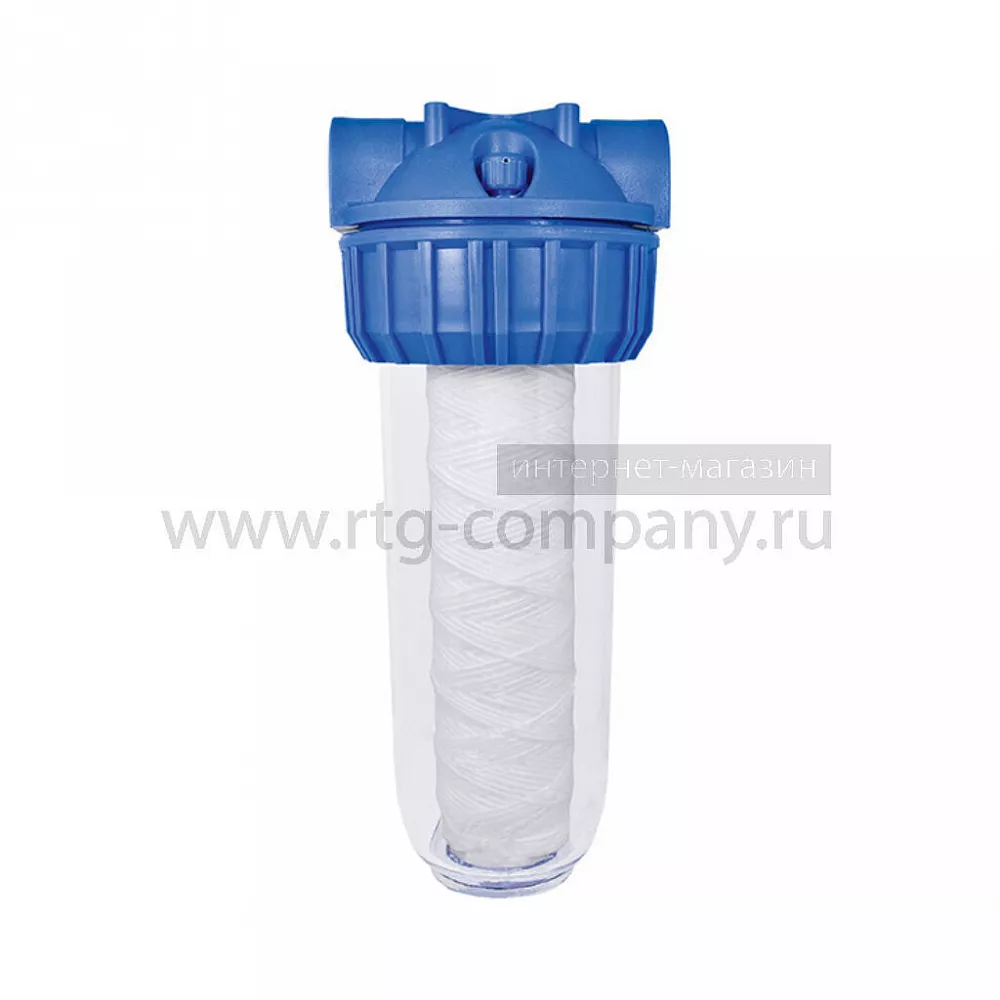 Корпус фильтра SL10, ВР 1", прозрачный корпус, для холодной воды, АкваБрайт, (АБФ-10-1)