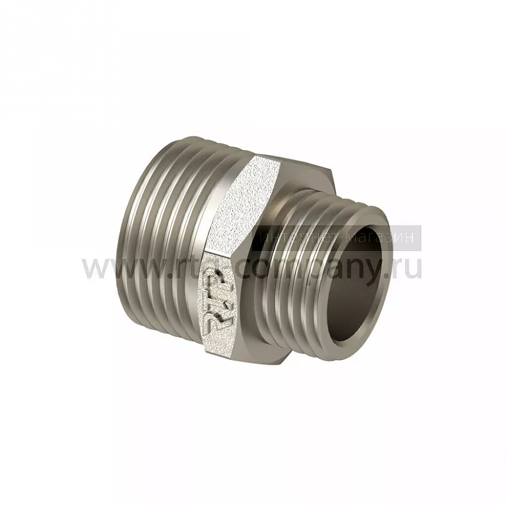 Ниппель-переходник НН наружная резьба 3/4"х1/2" (25107) уп 10 шт
