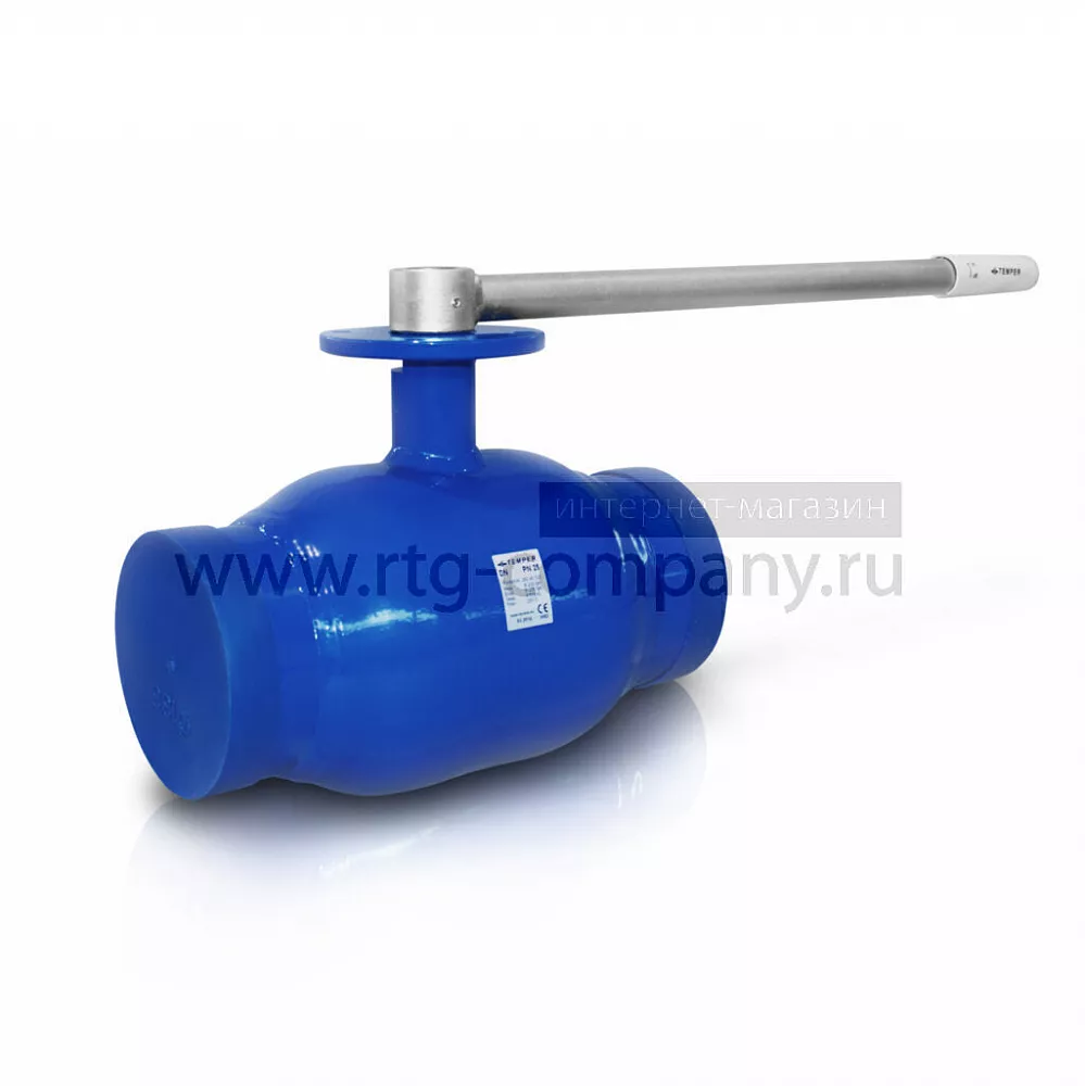 Кран шаровый под приварку  TEMPER  Ру 25 DN 150 (КШЦП) сталь 20 (Россия)