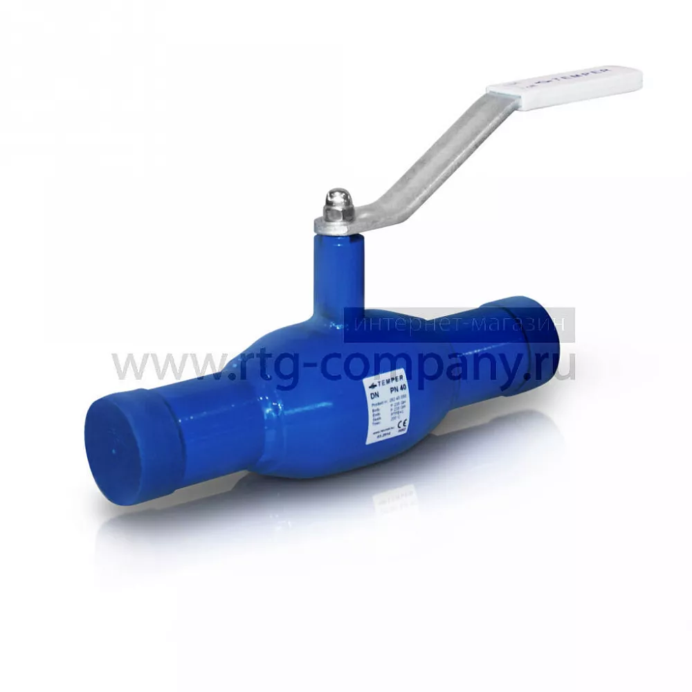 Кран шаровый под приварку TEMPER Ру 40 DN 40 (КШЦП) сталь 20 (Россия)