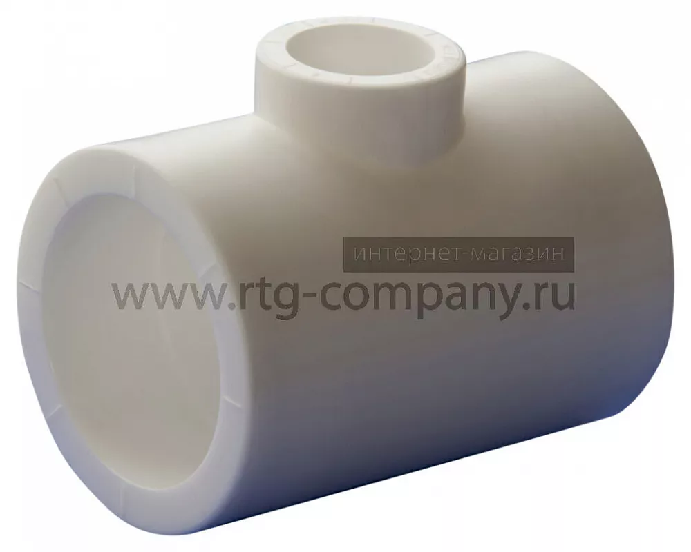 Тройник переходной полипропиленовый PPRC 63х20х63, белый
