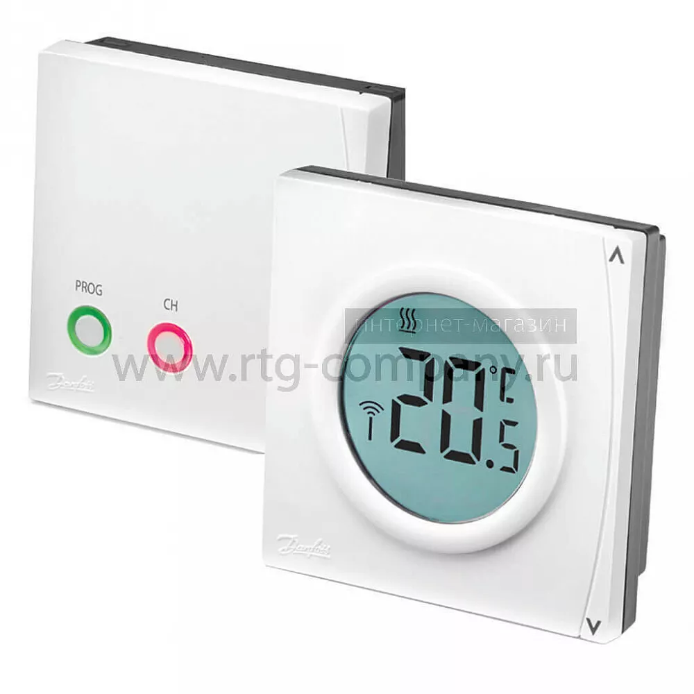 Термостат комнатный TP5001-RF+RX1-S ресивер беспроводной (087N7934) (Danfoss) комплект
